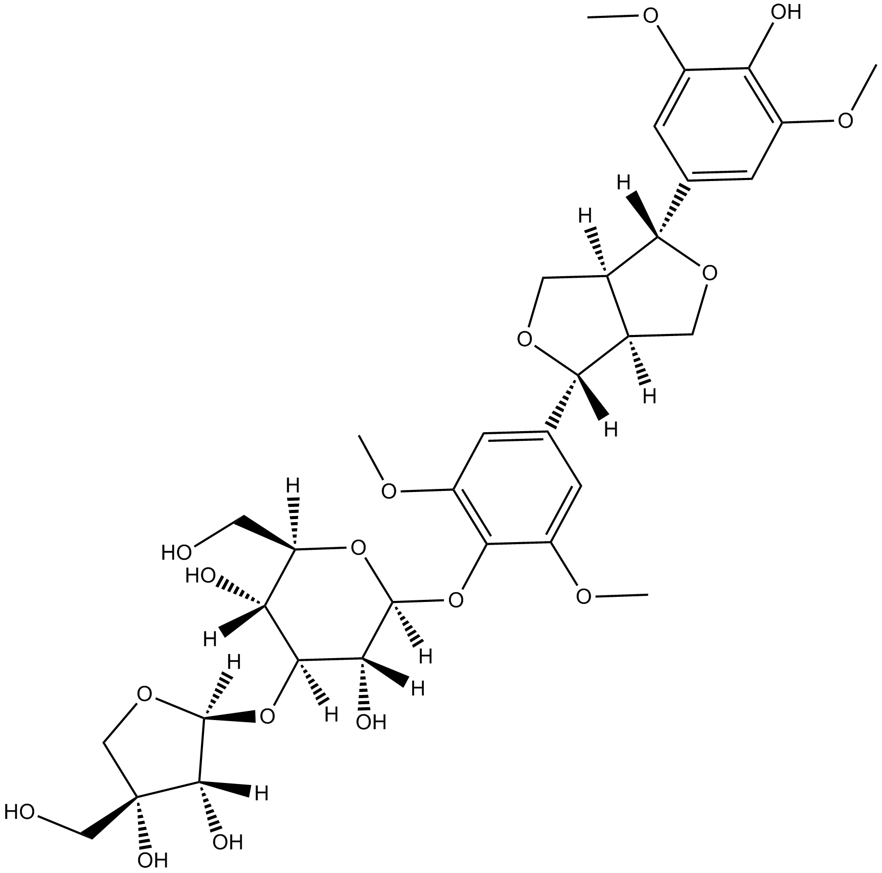 (-)-Syringaresnol-4-O-β-D-apiofuranosyl-(1→2)-β-D-glucopyranoside