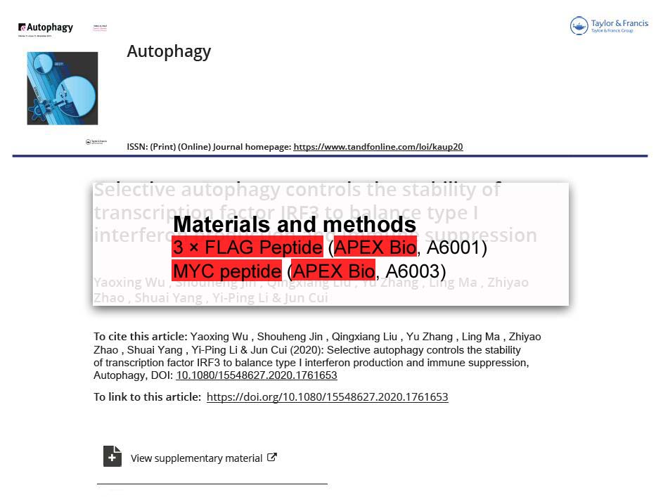 APExBIO - c-Myc tag Peptide|Synthetic peptide tag