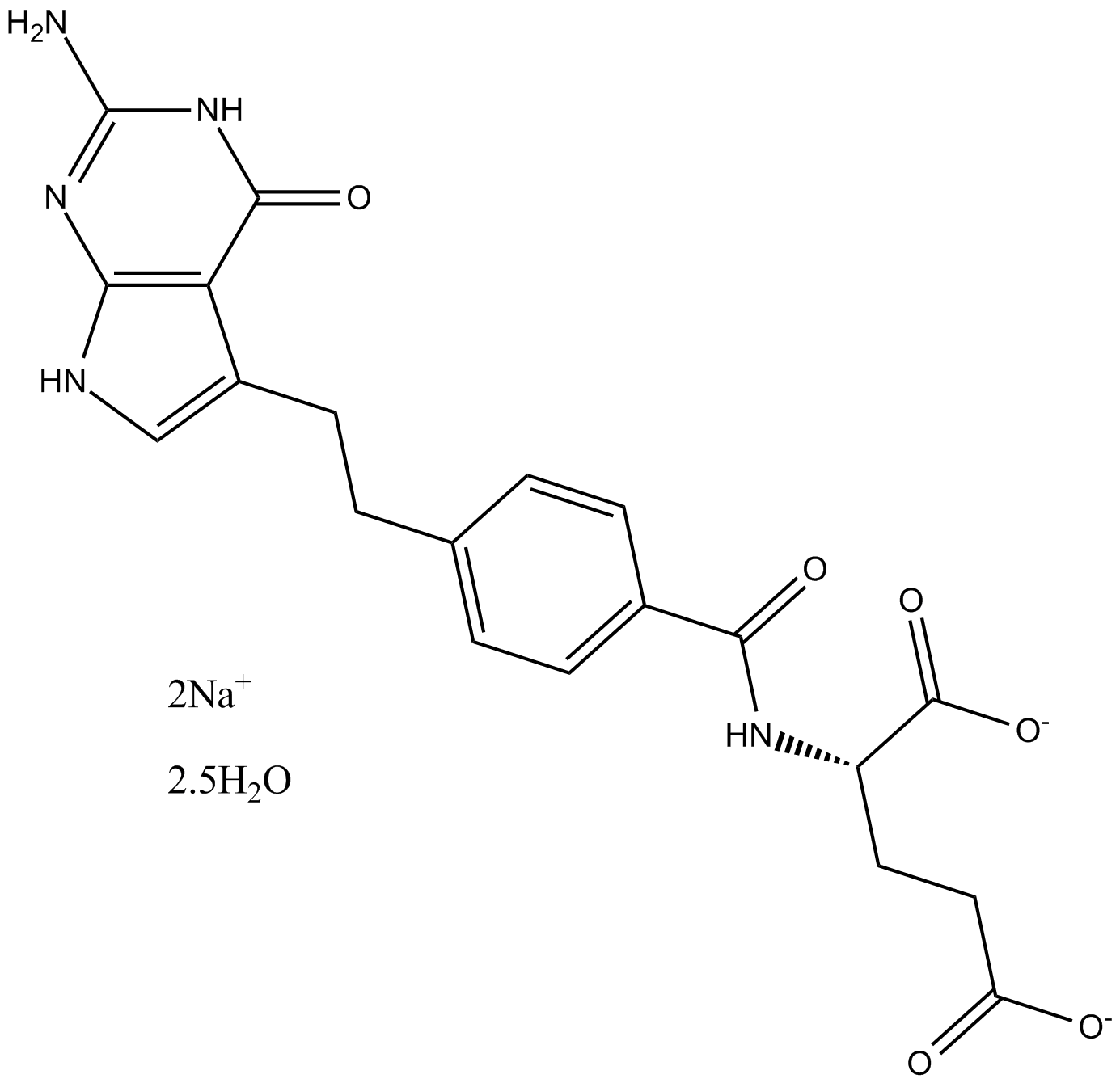 Pemetrexed disodium hemipenta hydrate