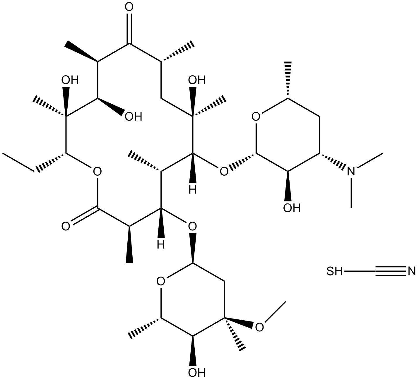 Erythromycin thiocyanate