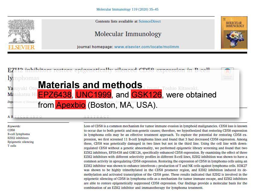 美国APExBIO中文官网 - GSK126|EZH2 inhibitor|CAS# 1346574-57-9