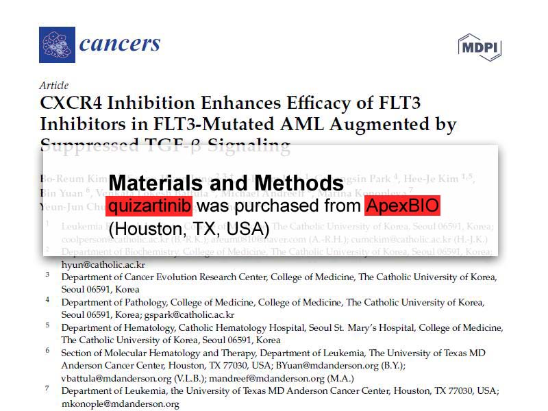 Quizartinib (AC220) - Potent FLT3 Inhibitor | APExBIO