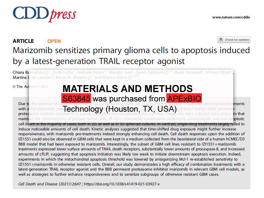 APExBIO - S63845 | CAS# 1799633-27-4 | MCL1 inhibitor