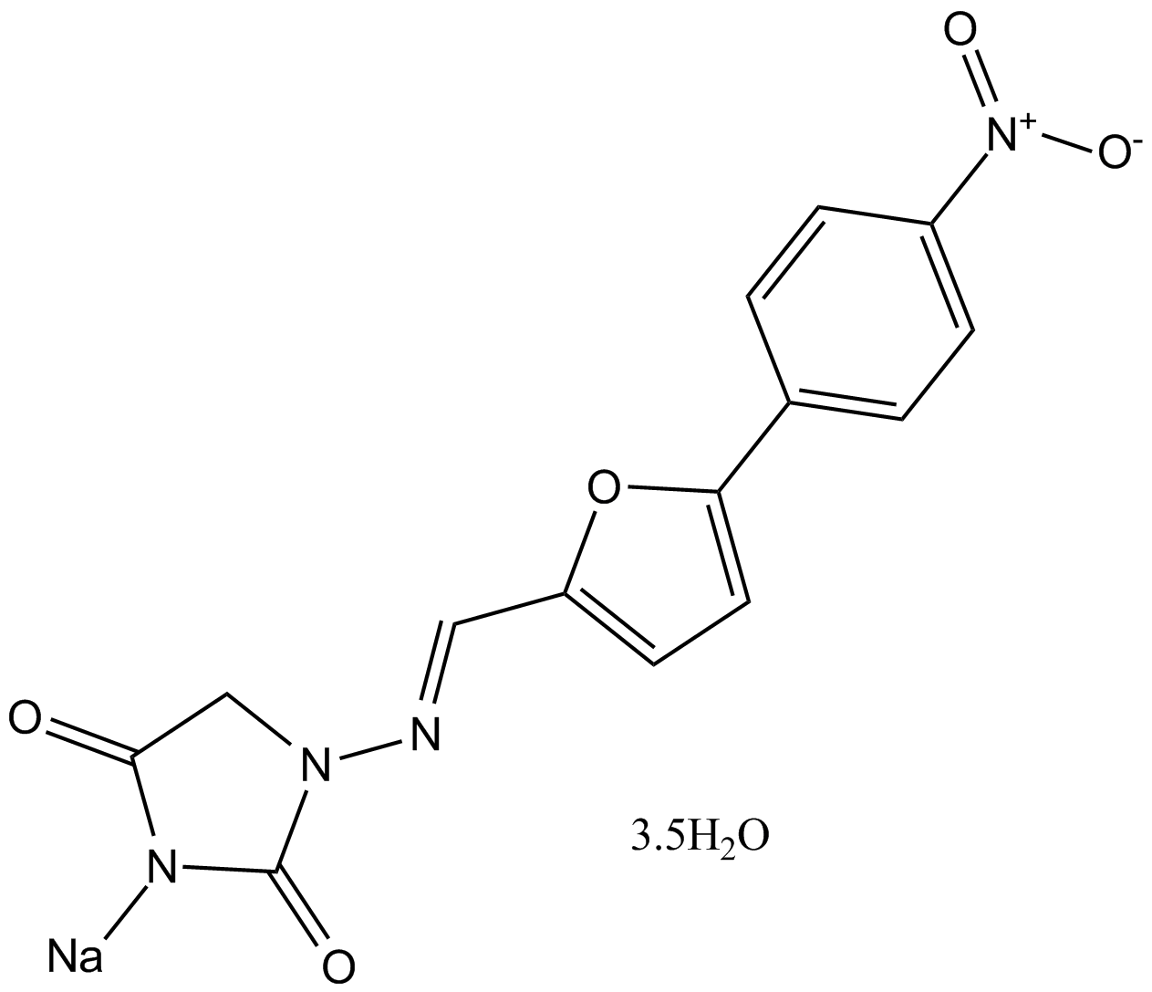 Dantrolene (sodium hemiheptahydrate)