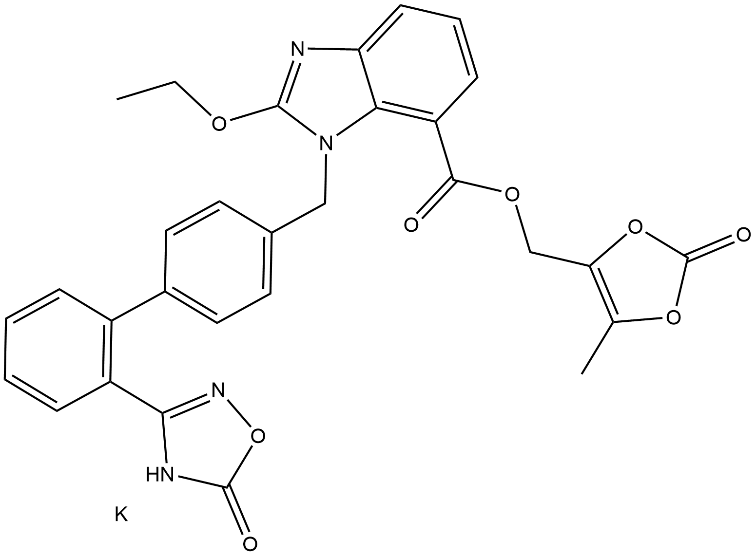 Azilsartan medoxomil monopotassium