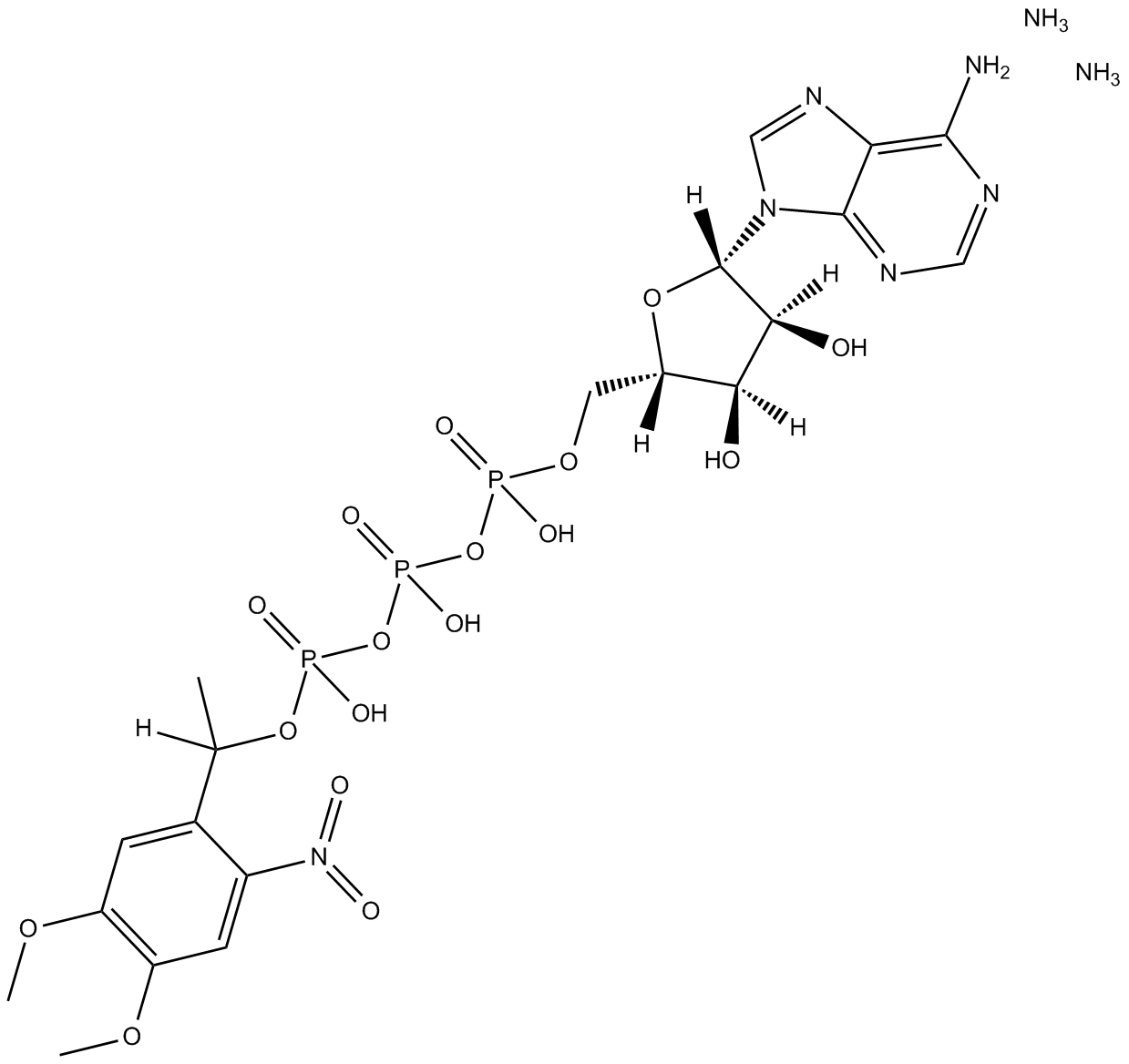 DMNPE-caged ATP diammonium salt