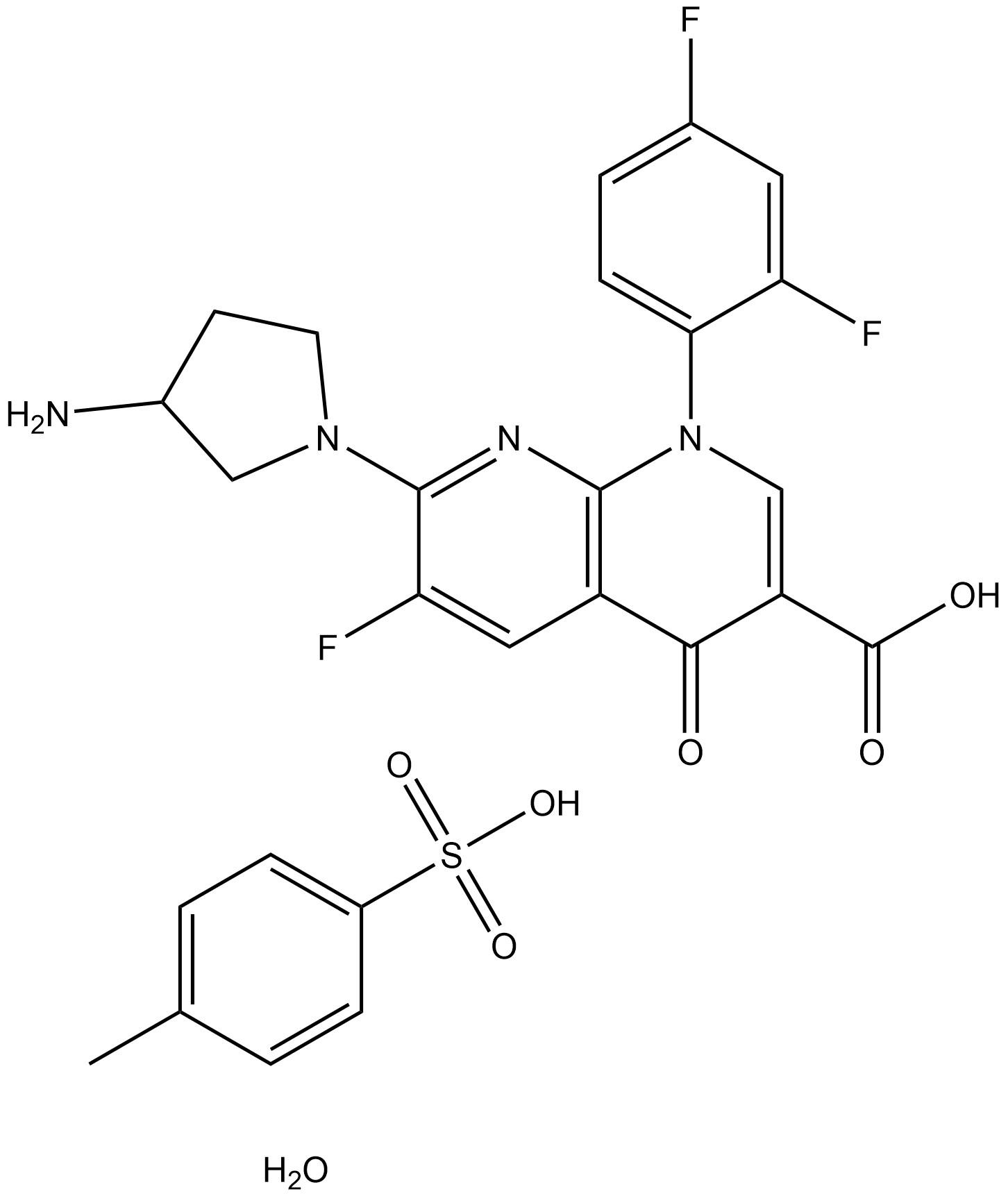 Tosufloxacin p-Toluenesulfonate Hydrate