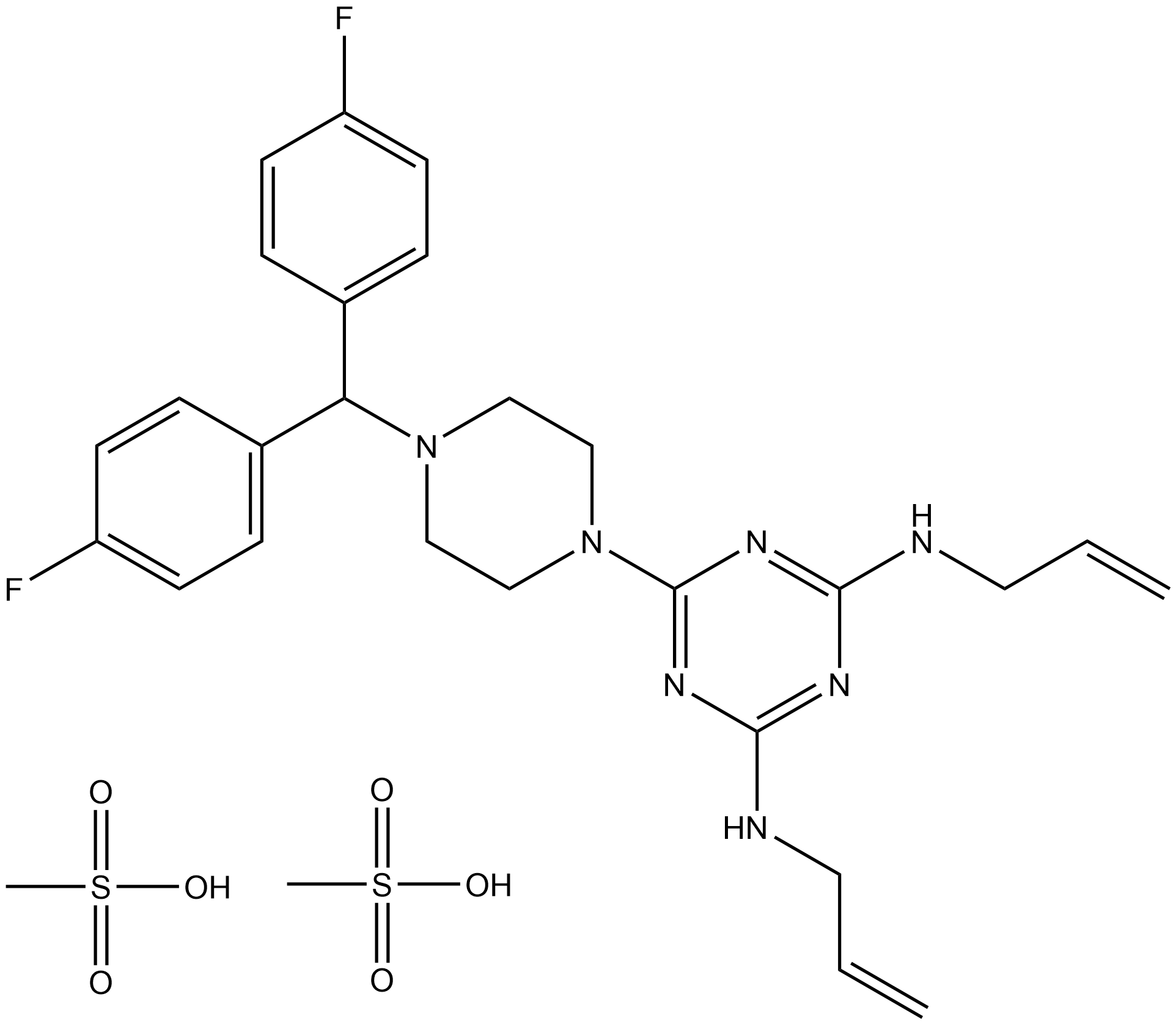 Almitrine mesylate
