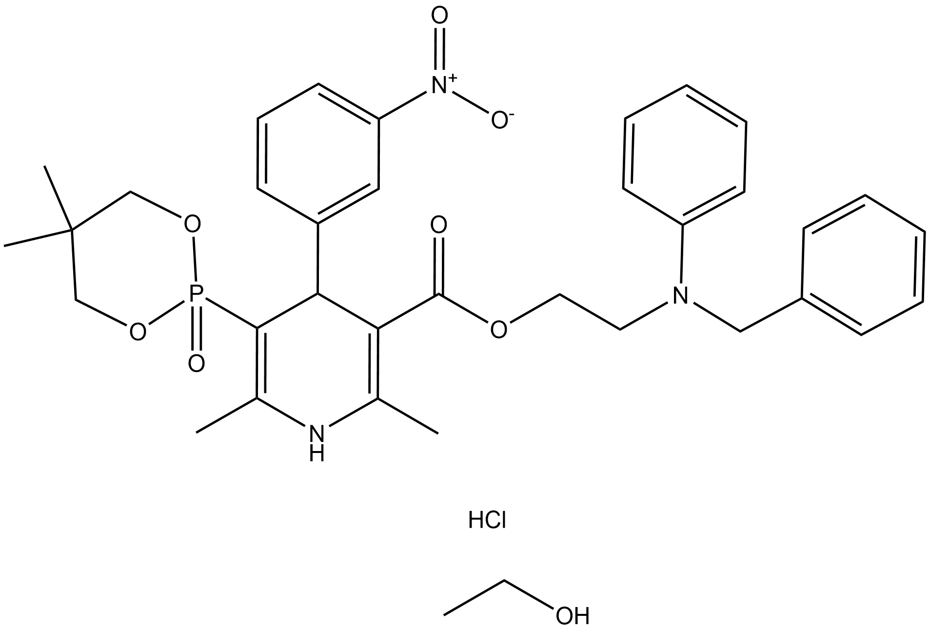 Efonidipine hydrochloride monoethanolate