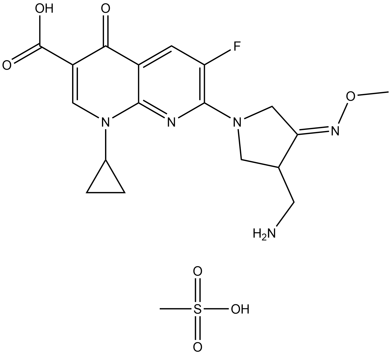 Gemifloxacin mesylate