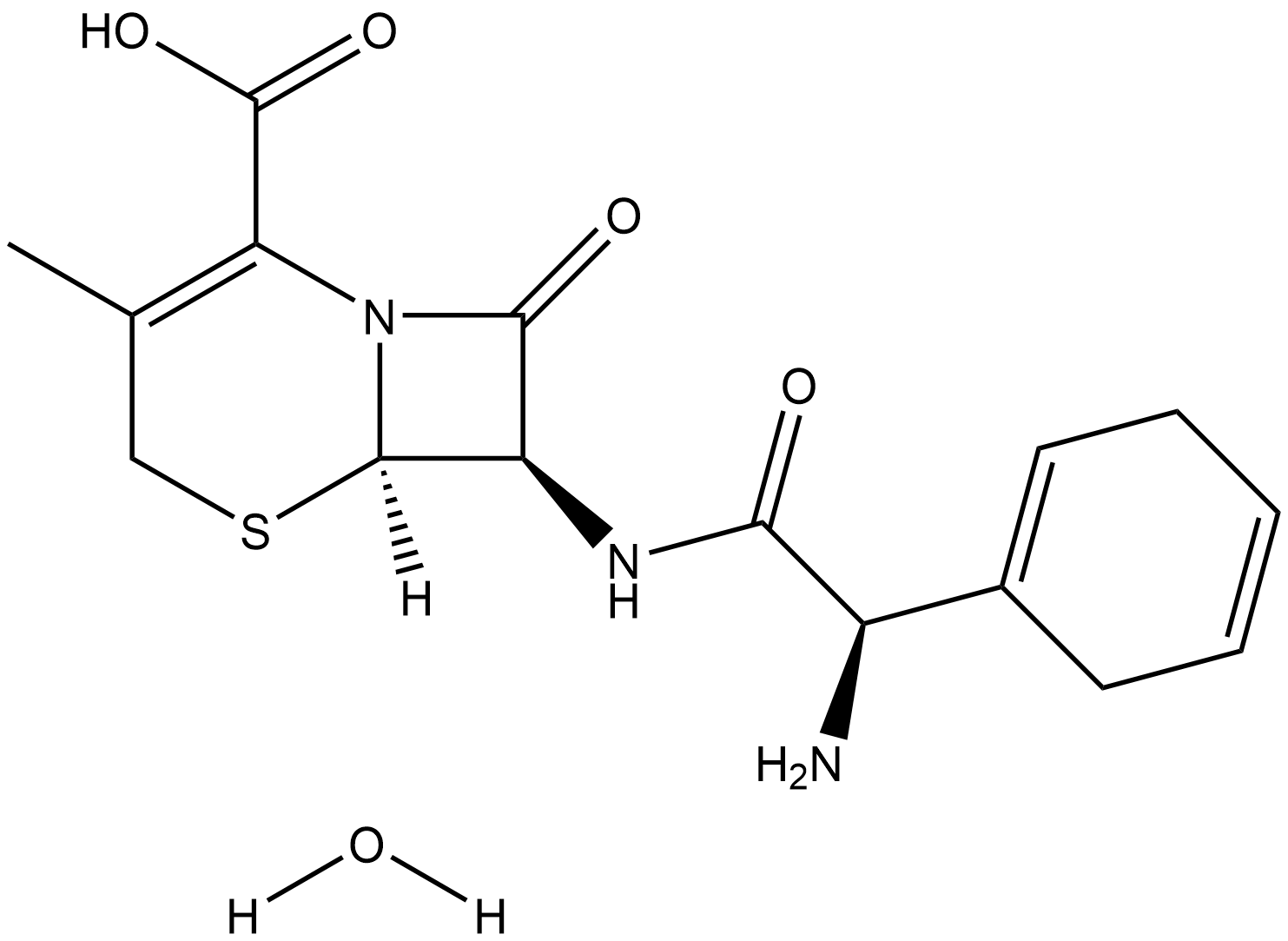 Cephradine monohydrate