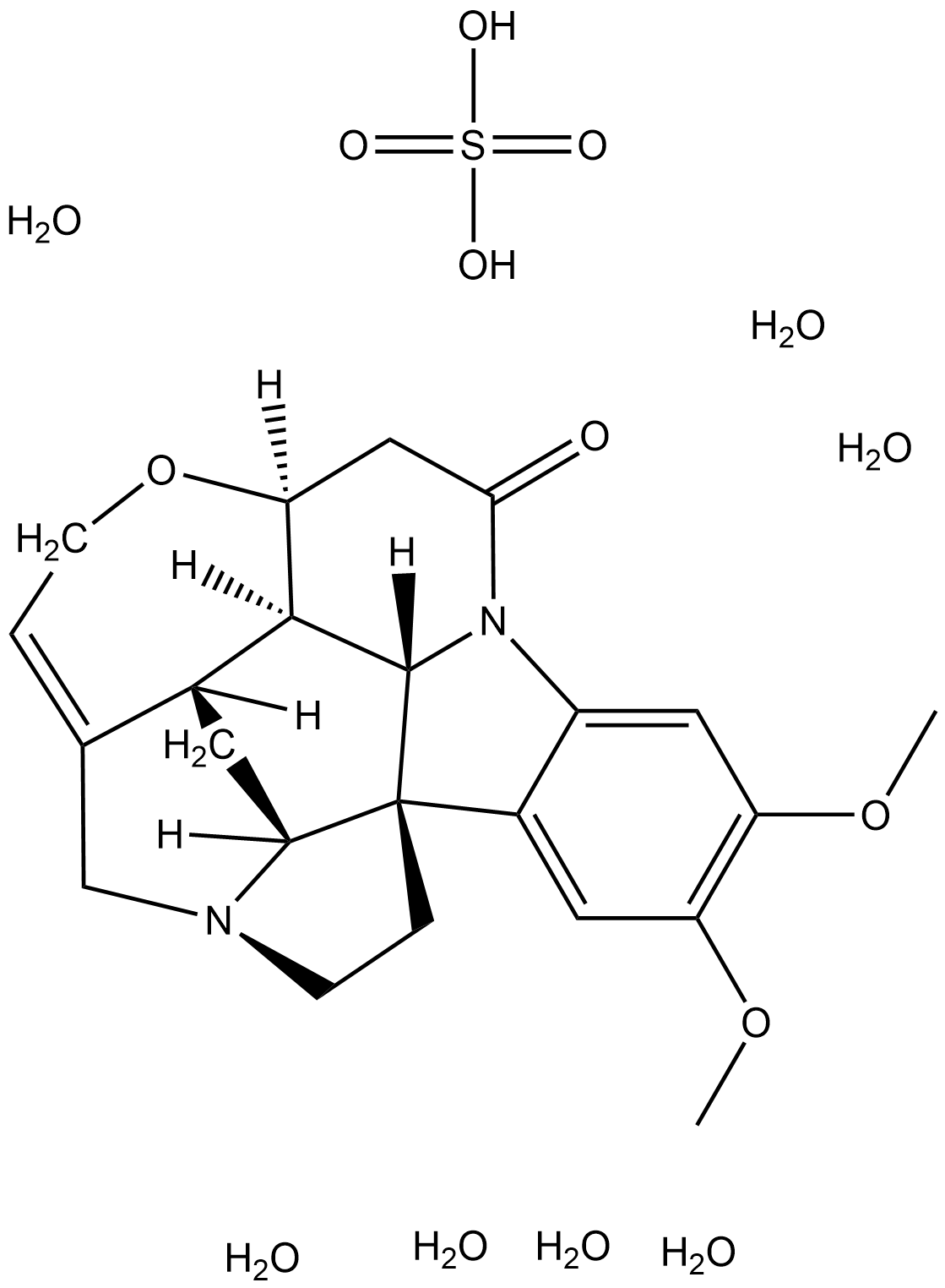 Brucine sulfate heptahydrate