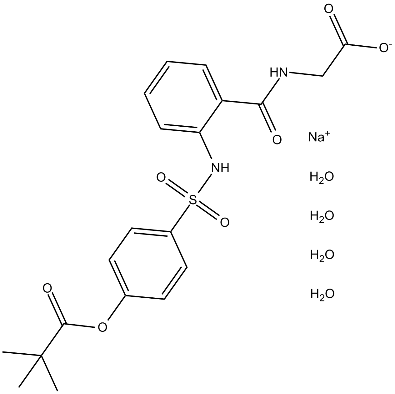 Sivelestat sodium tetrahydrate