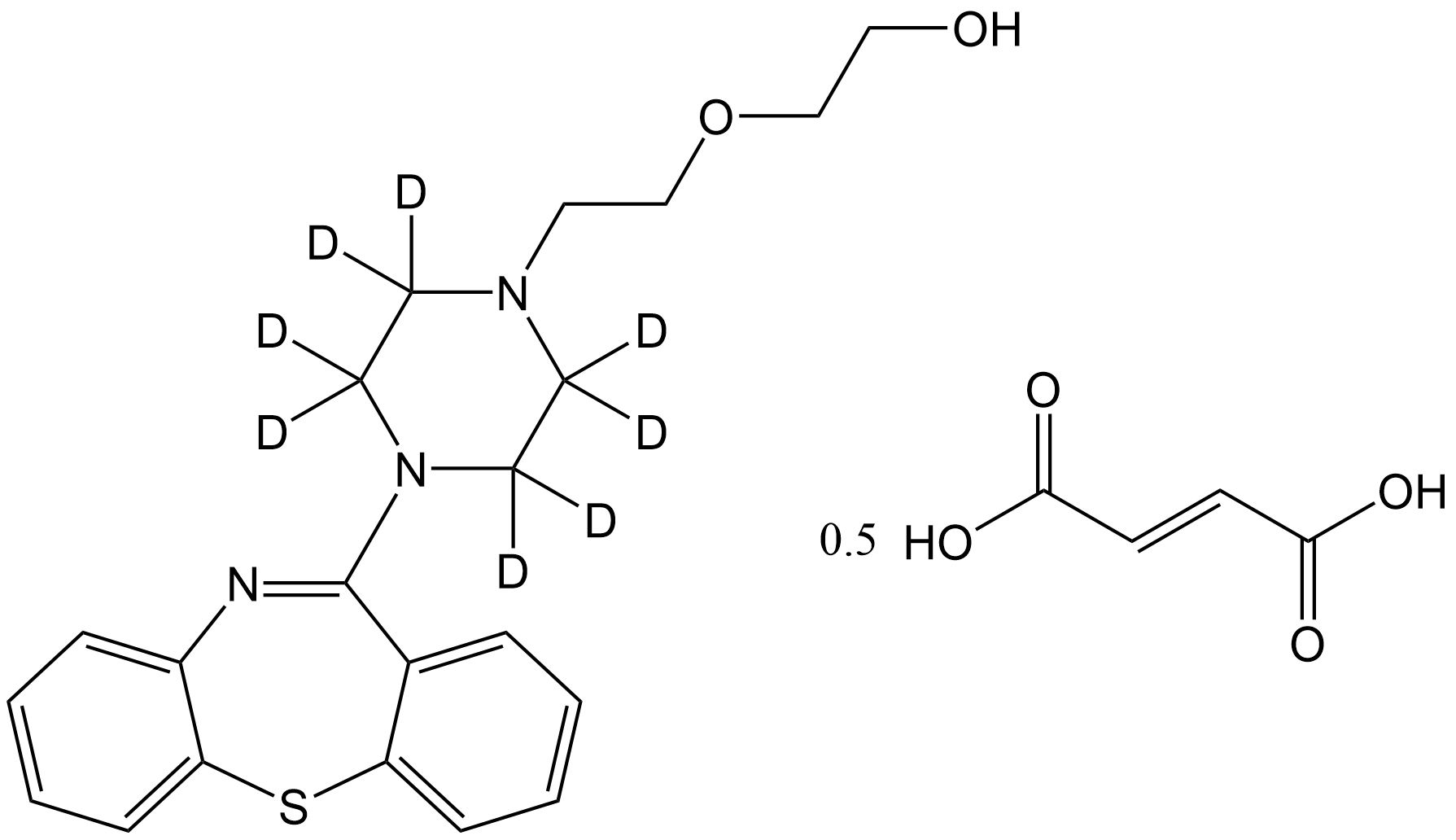 Quetiapine-d8 Hemifumarate (piperazine-d8)